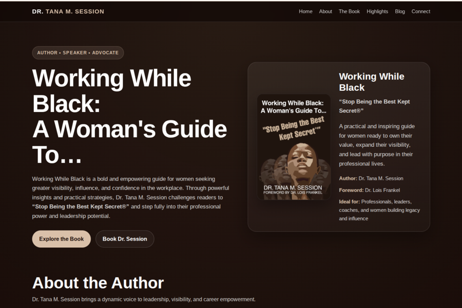 Working While Black website thumbnail