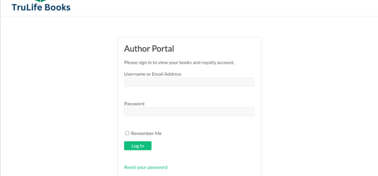 Author Portal for TruLife Books